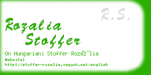 rozalia stoffer business card